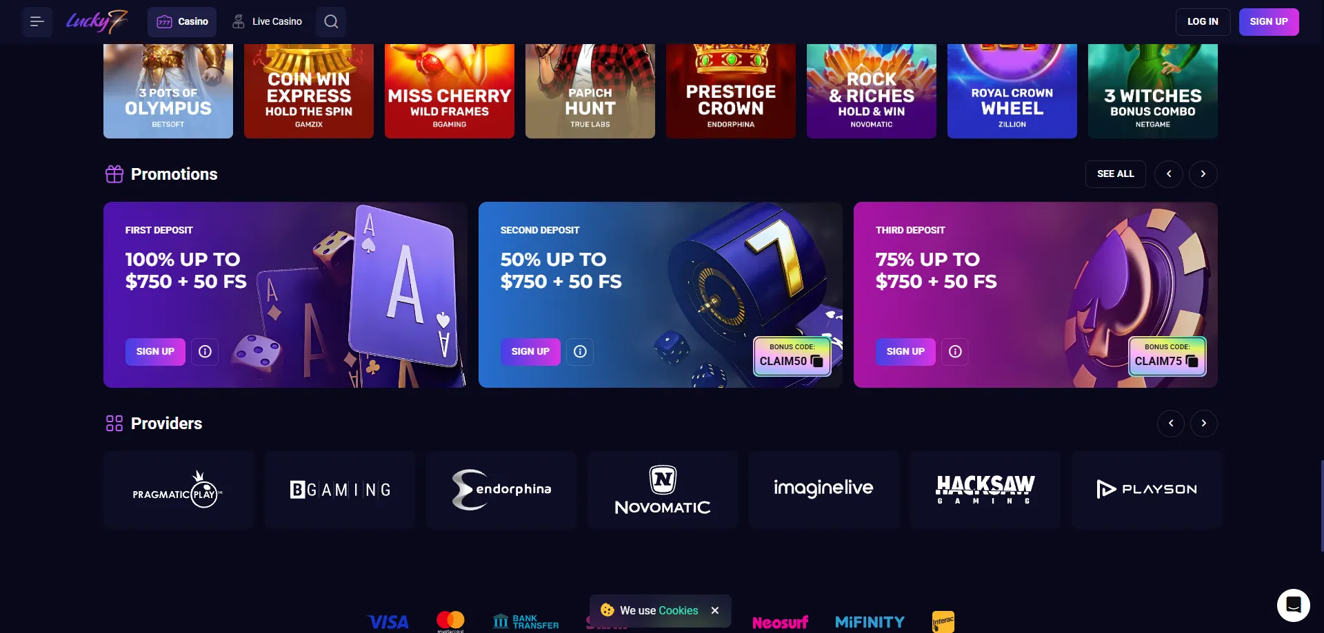Lucky Seven Casino welcome bonus offer for new players 2026