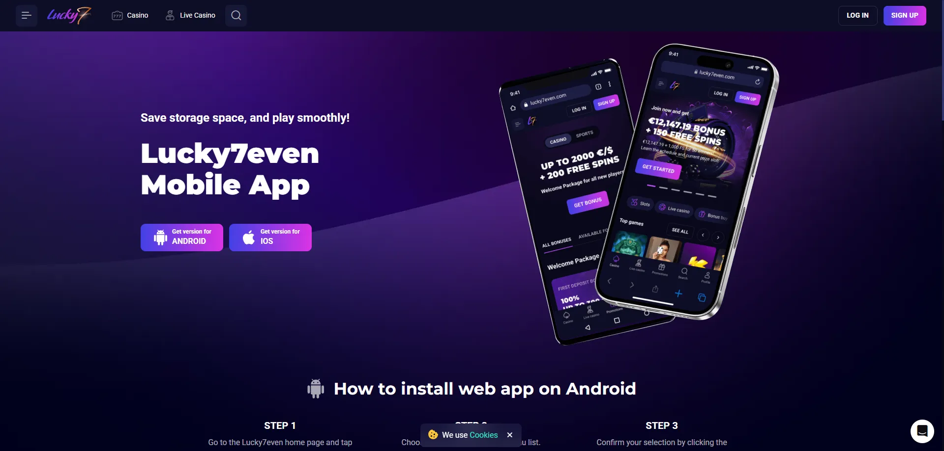 Lucky Seven Casino mobile app and browser play — lucky7even on iOS and Android